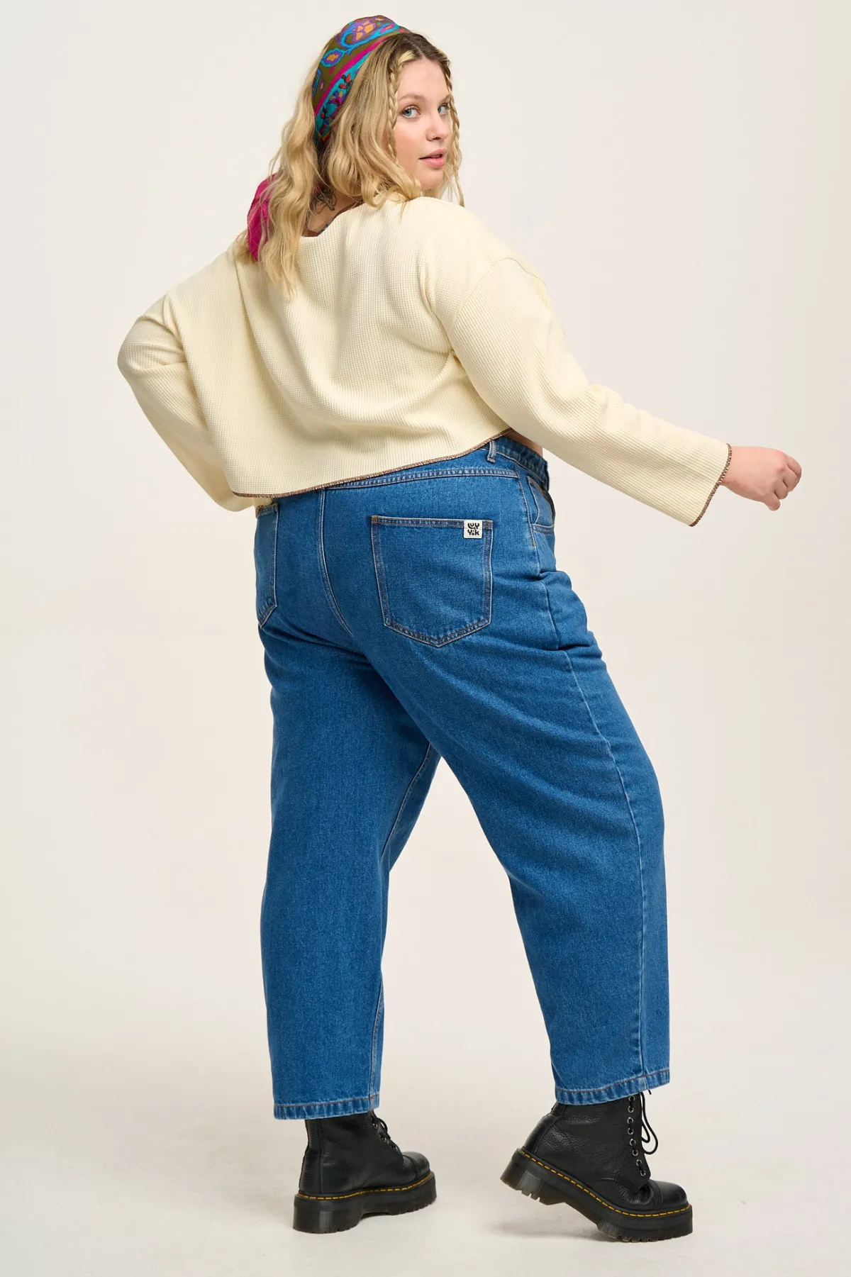 Hot Drew - Straight Leg Denim Jeans in Mid Wash Blue All Bottoms|Tall Range