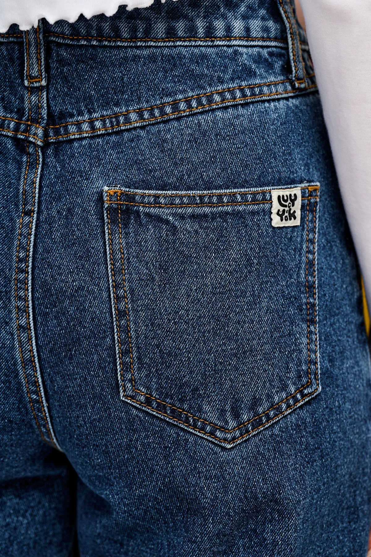 Hot Drew - Straight Leg Denim Jeans in Mid Wash Blue All Bottoms|Tall Range