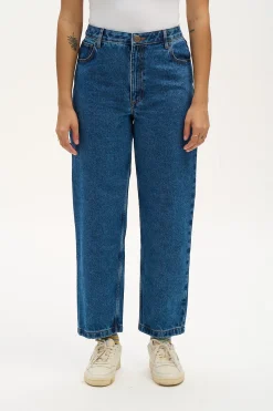 Hot Drew - Straight Leg Denim Jeans in Mid Wash Blue All Bottoms|Tall Range