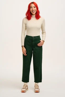 Hot Drew - Straight Leg Denim Jeans in Posy Green All Bottoms|Jeans