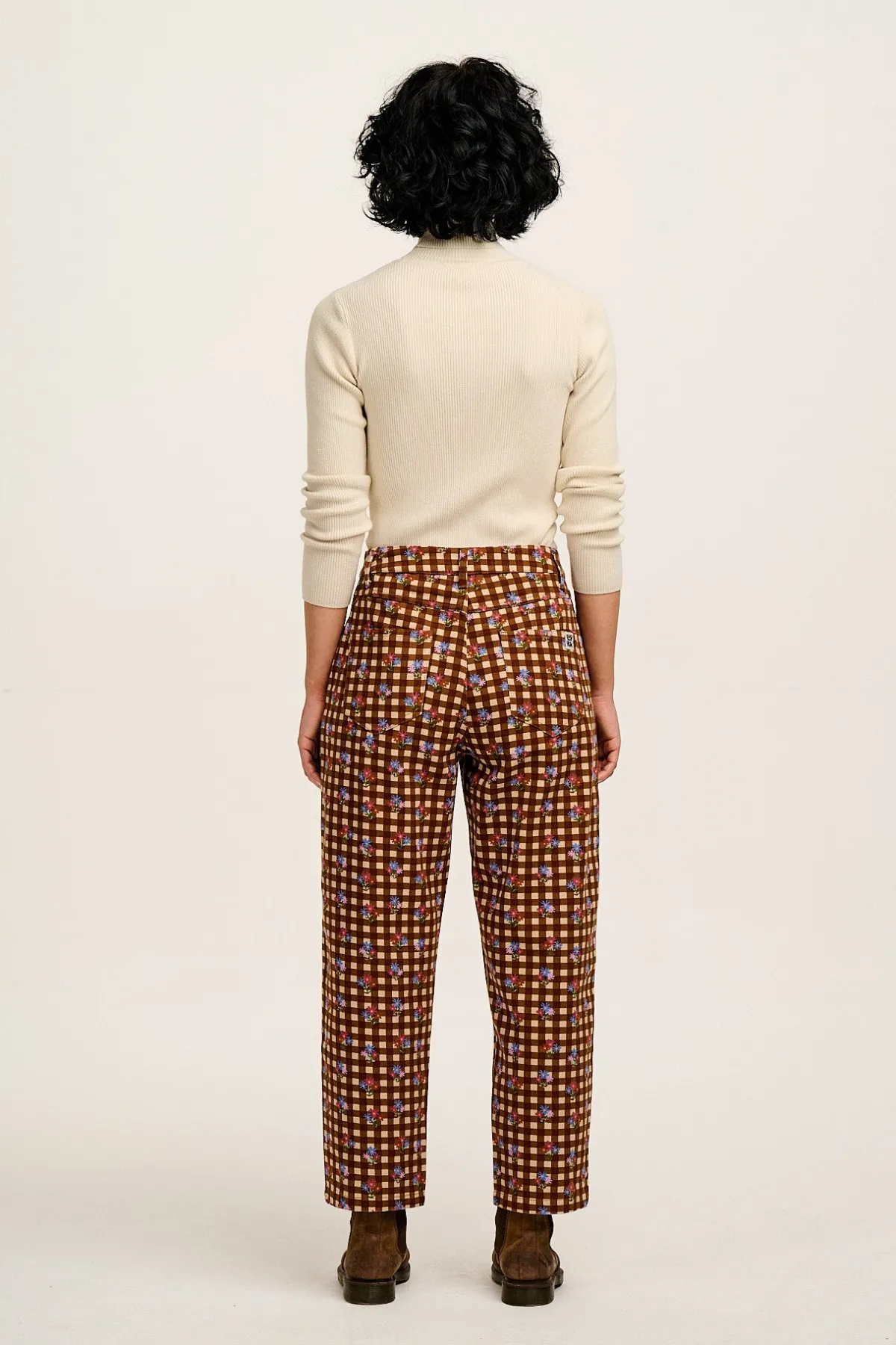 Fashion Drew - Straight Leg Twill Trousers in Meryl Check Print All Bottoms