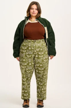 Online Drew - Straight Leg Twill Trousers in Papilio Print All Bottoms|Trousers