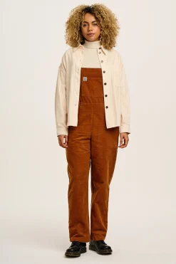 Hot Easton - Corduroy Dungarees in Caramel Brown All Dungarees|Easton - 90S Skater