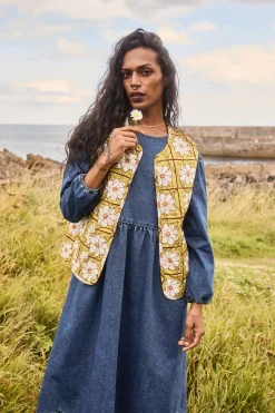Fashion Emery - Reversible Quilted Gilet in Romneya Floral Print All Outerwear & Knitwear|Jackets