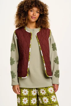 Fashion Emery - Reversible Quilted Gilet in Romneya Floral Print All Outerwear & Knitwear|Jackets