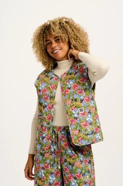 Fashion Emery - Reversible Quilted Gilet in Elsinore Floral Print All Outerwear & Knitwear|Jackets