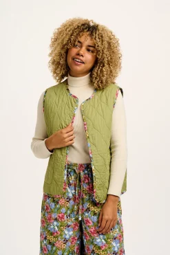 Fashion Emery - Reversible Quilted Gilet in Elsinore Floral Print All Outerwear & Knitwear|Jackets