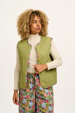 Fashion Emery - Reversible Quilted Gilet in Elsinore Floral Print All Outerwear & Knitwear|Jackets