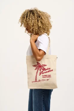 Best Felix - Cotton Tote Bag with Palm Paradise Print All Accessories|Bags & Purses