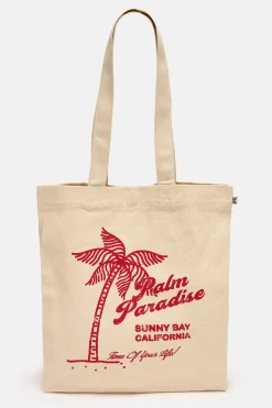 Best Felix - Cotton Tote Bag with Palm Paradise Print All Accessories|Bags & Purses