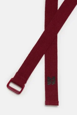 Fashion Flynn - D-Ring Cotton Webbing Belt in Red Dahlia All Accessories|Belts