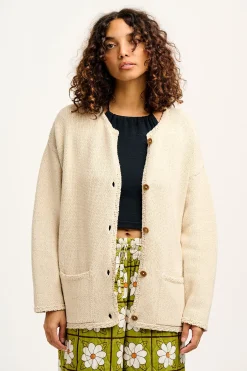 Fashion Frederika - Heavy Knit Cardigan in Frappe Cream All Outerwear & Knitwear|Knitwear