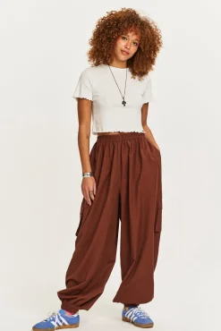 Sale Greta - Cropped Cotton Top in Ecru All Tops & Tees|Cropped Tops