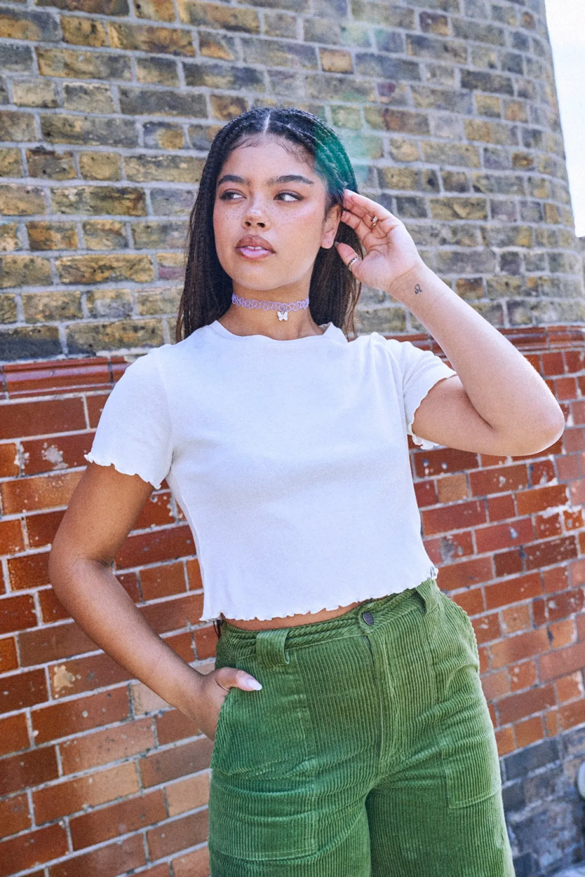Sale Greta - Cropped Cotton Top in Ecru All Tops & Tees|Cropped Tops
