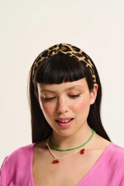 Fashion Hallie - Twist Top Headband in Leopard Print All Accessories|Hats & Hair