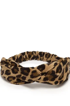 Fashion Hallie - Twist Top Headband in Leopard Print All Accessories|Hats & Hair