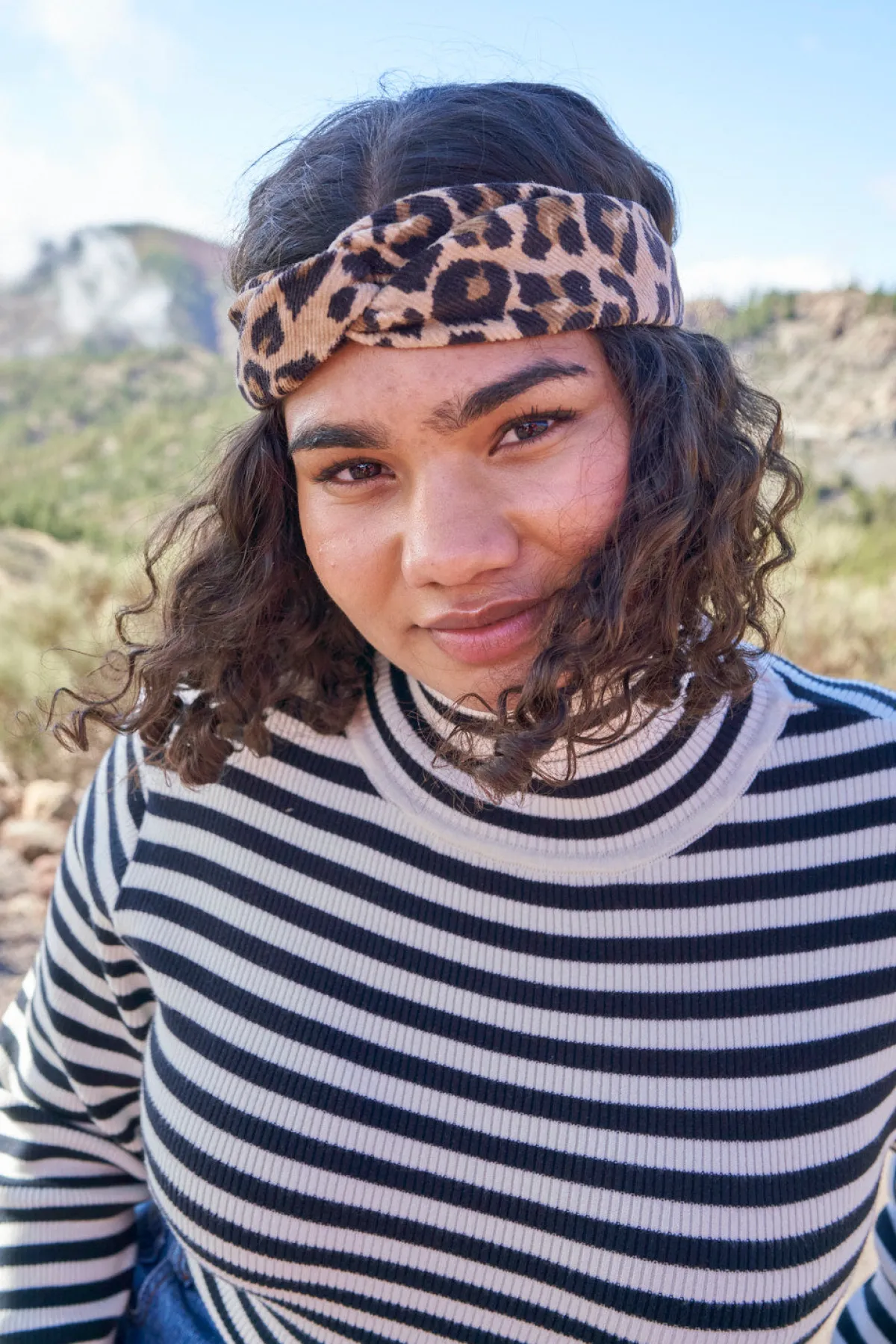 Fashion Hallie - Twist Top Headband in Leopard Print All Accessories|Hats & Hair