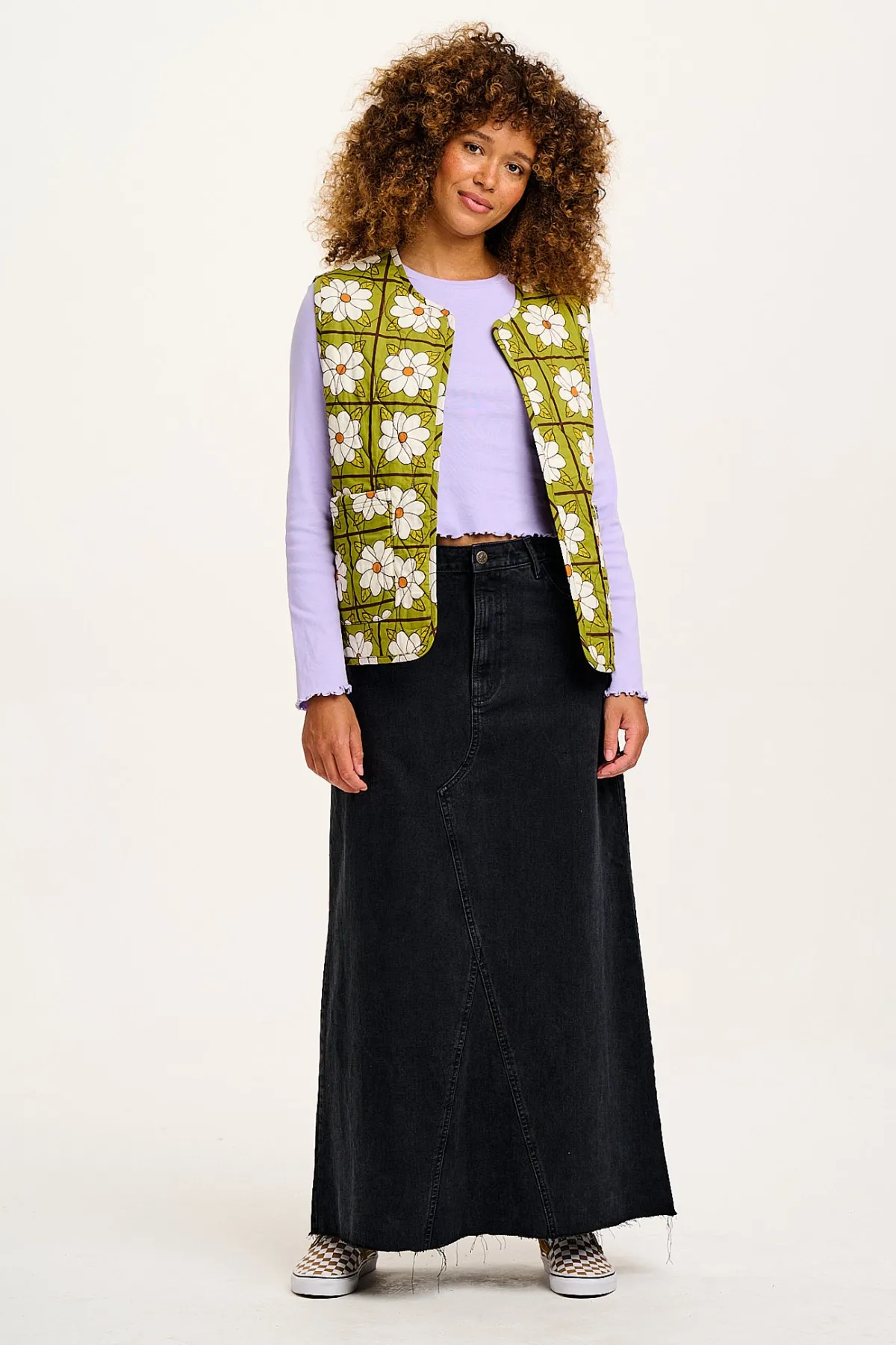 Online Hansel - Long Sleeve Cotton Top in Lilac All Tops & Tees|Cropped Tops