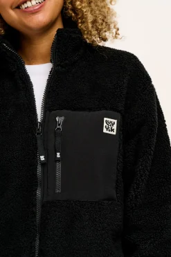 Online Harper - Borg Fleece Jacket in Black All Outerwear & Knitwear|Fleeces