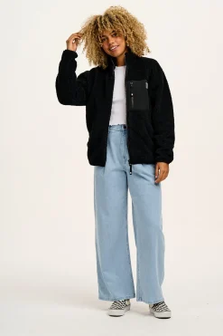 Online Harper - Borg Fleece Jacket in Black All Outerwear & Knitwear|Fleeces