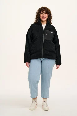 Online Harper - Borg Fleece Jacket in Black All Outerwear & Knitwear|Fleeces