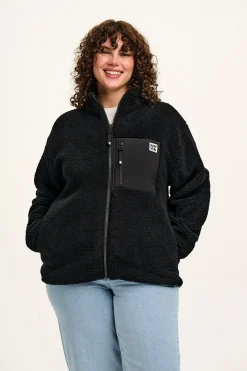 Online Harper - Borg Fleece Jacket in Black All Outerwear & Knitwear|Fleeces