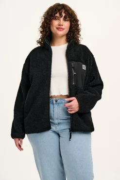 Online Harper - Borg Fleece Jacket in Black All Outerwear & Knitwear|Fleeces