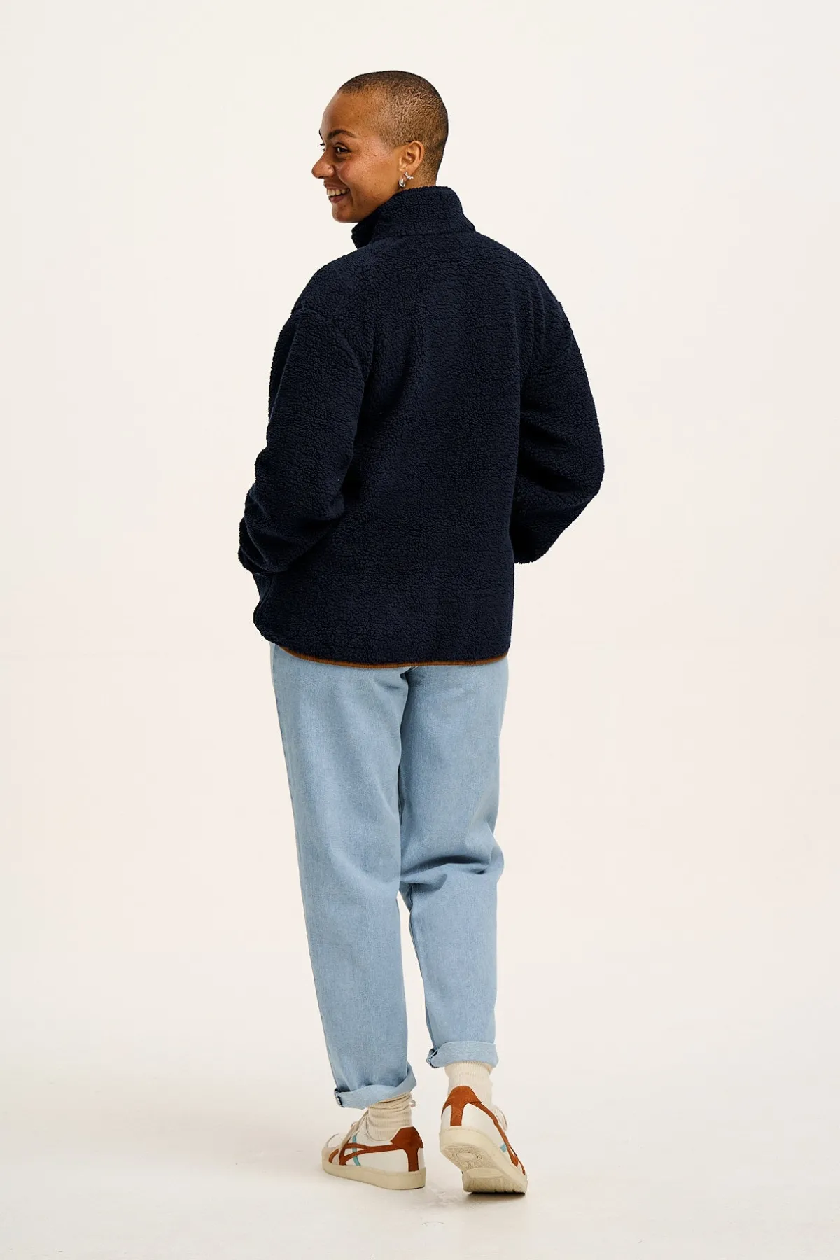 Sale Harper - Borg Fleece Jacket in Varsity Blue All Outerwear & Knitwear|Fleeces