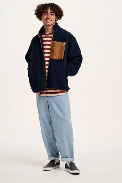 Sale Harper - Borg Fleece Jacket in Varsity Blue All Outerwear & Knitwear|Fleeces