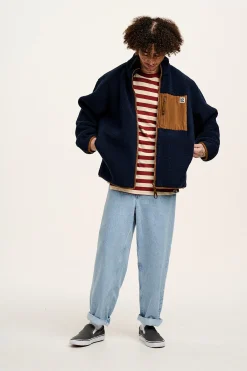 Sale Harper - Borg Fleece Jacket in Varsity Blue All Outerwear & Knitwear|Fleeces