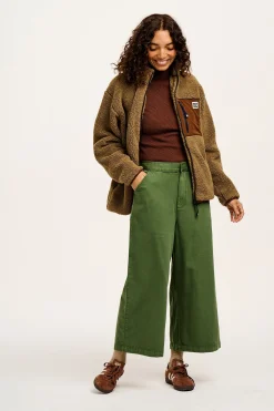 Fashion Harper - Borg Fleece Jacket in Mocha Chocca Latte Brown All Outerwear & Knitwear|Fleeces