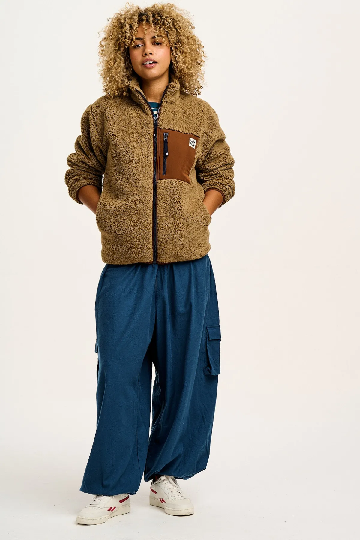 Fashion Harper - Borg Fleece Jacket in Mocha Chocca Latte Brown All Outerwear & Knitwear|Fleeces