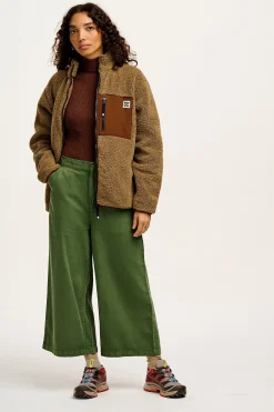 Fashion Harper - Borg Fleece Jacket in Mocha Chocca Latte Brown All Outerwear & Knitwear|Fleeces