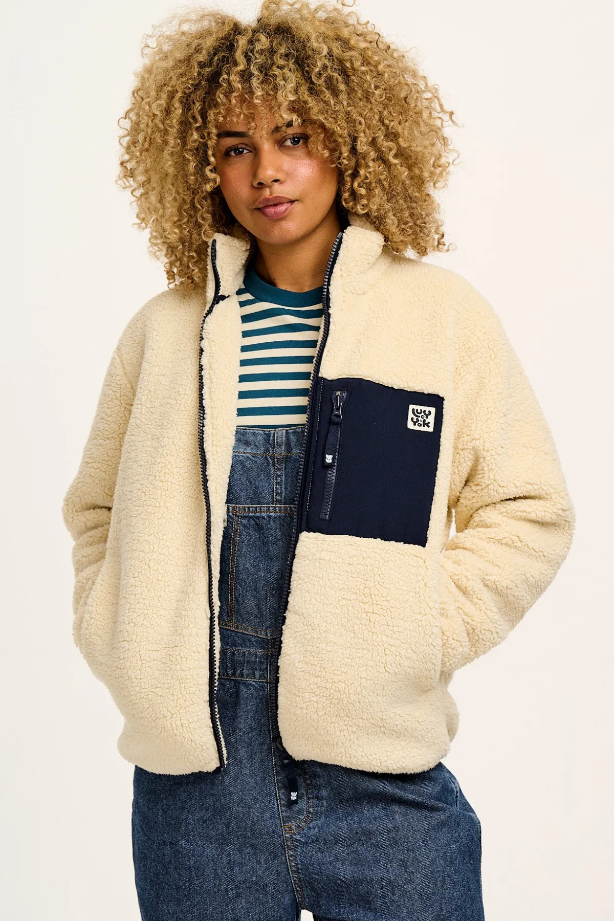 Best Harper - Borg Fleece Jacket in Cream All Outerwear & Knitwear|Fleeces