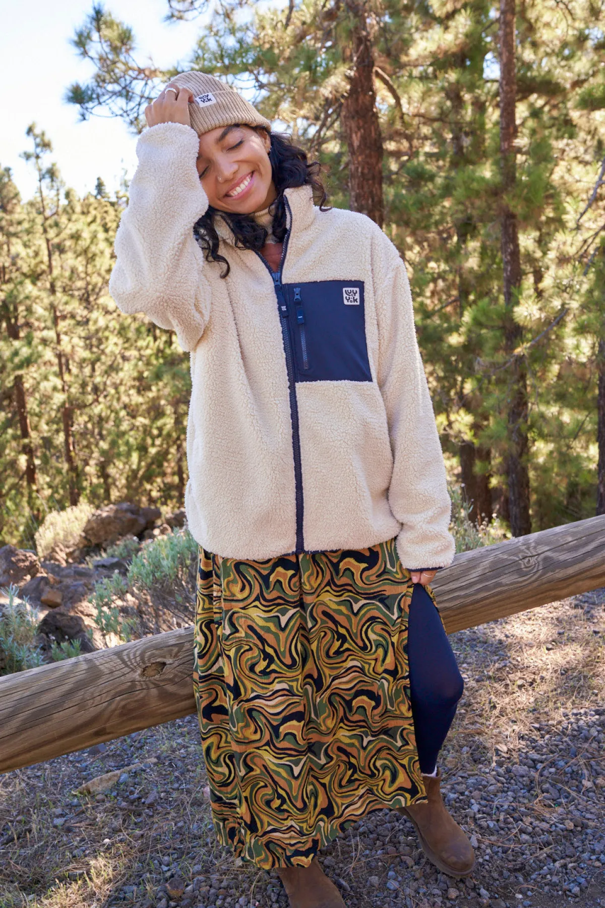 Best Harper - Borg Fleece Jacket in Cream All Outerwear & Knitwear|Fleeces