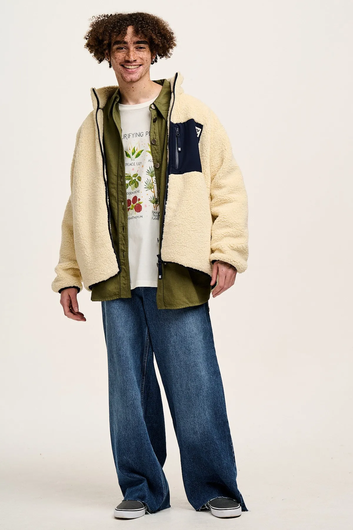 Best Harper - Borg Fleece Jacket in Cream All Outerwear & Knitwear|Fleeces