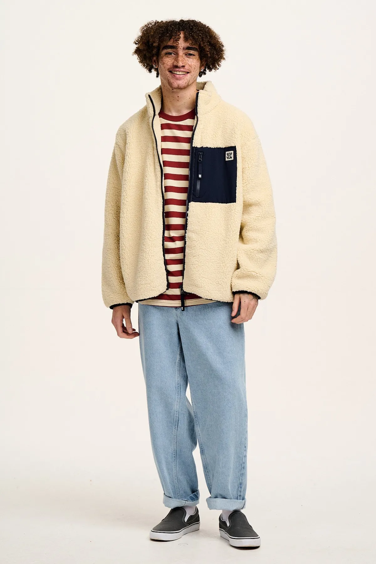 Best Harper - Borg Fleece Jacket in Cream All Outerwear & Knitwear|Fleeces