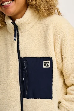Best Harper - Borg Fleece Jacket in Cream All Outerwear & Knitwear|Fleeces