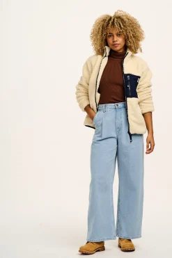 Best Harper - Borg Fleece Jacket in Cream All Outerwear & Knitwear|Fleeces