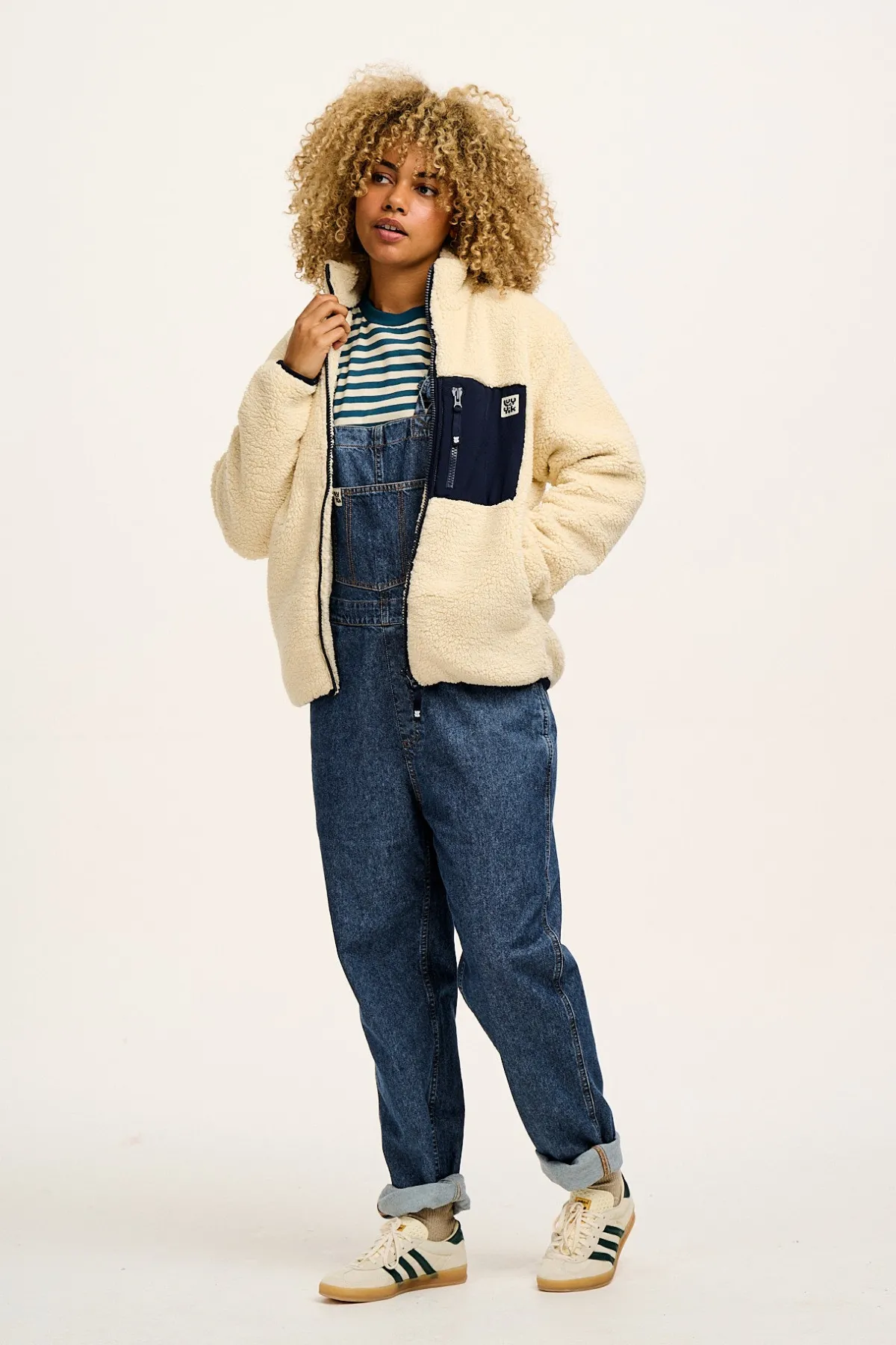 Best Harper - Borg Fleece Jacket in Cream All Outerwear & Knitwear|Fleeces