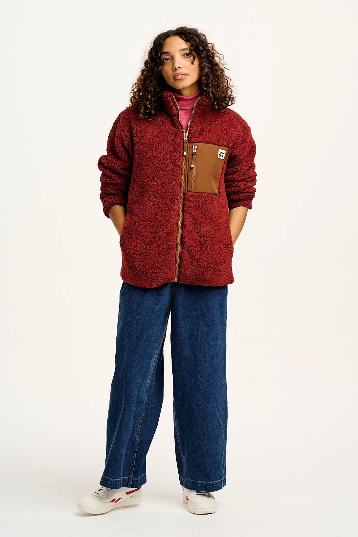 Clearance Harper - Borg Fleece Jacket in Jasper Red All Outerwear & Knitwear|Fleeces