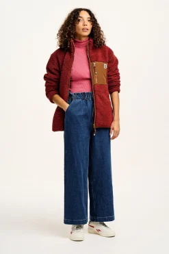Clearance Harper - Borg Fleece Jacket in Jasper Red All Outerwear & Knitwear|Fleeces