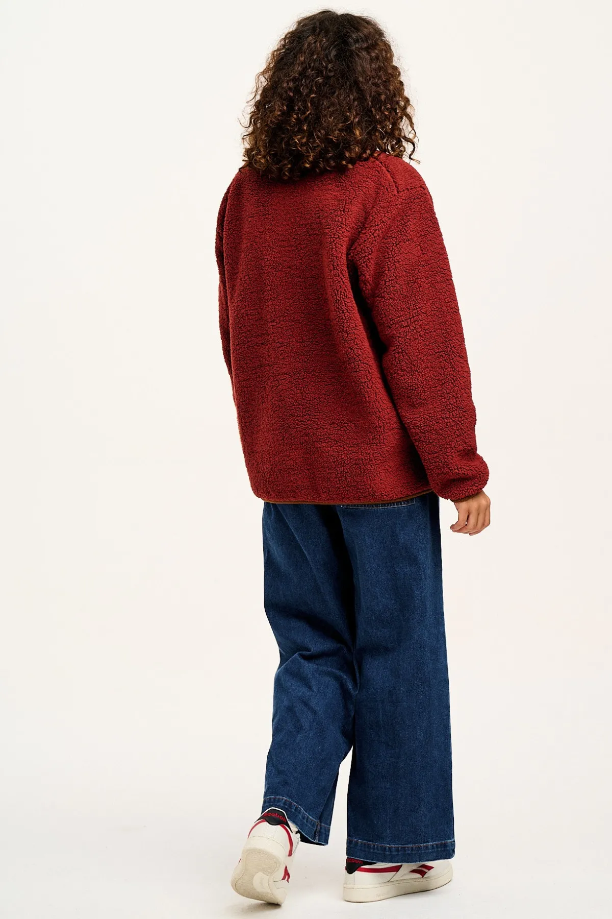 Clearance Harper - Borg Fleece Jacket in Jasper Red All Outerwear & Knitwear|Fleeces