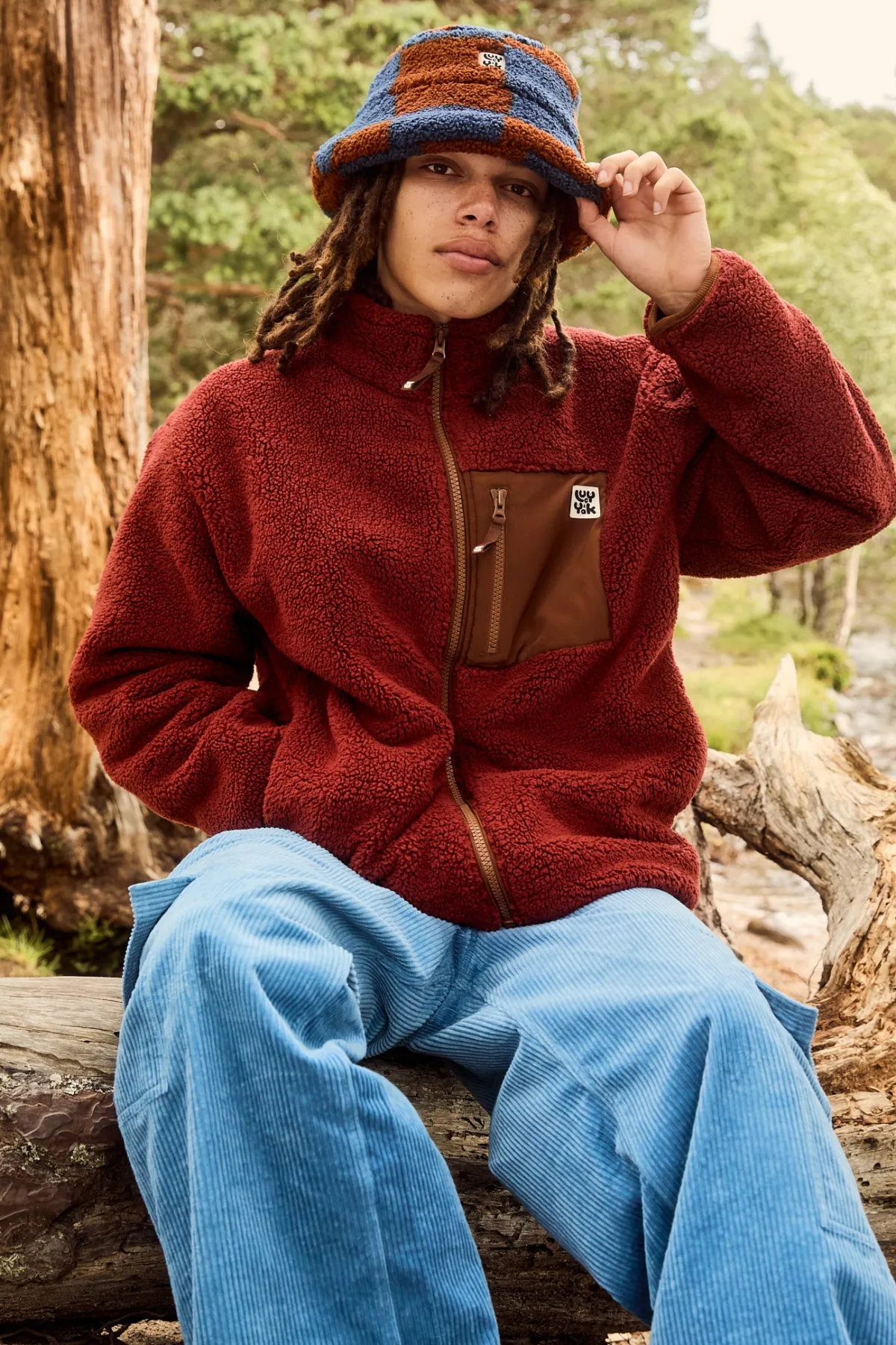 Clearance Harper - Borg Fleece Jacket in Jasper Red All Outerwear & Knitwear|Fleeces