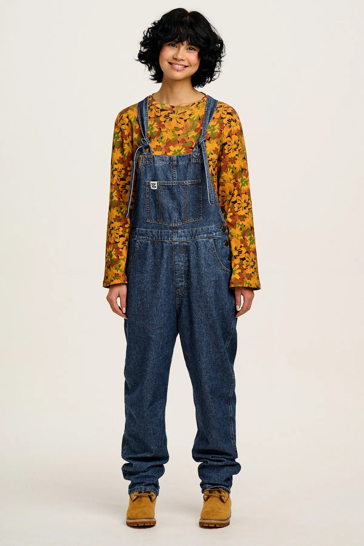 Discount Hermione - Fluted Cotton Top in Cass Floral All Tops & Tees|Long Sleeve Tops