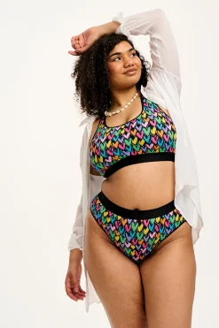 Online Iona - Racer Back Cotton & Bamboo Crop Top in Summer Lovin' Print All Tops & Tees|All Underwear