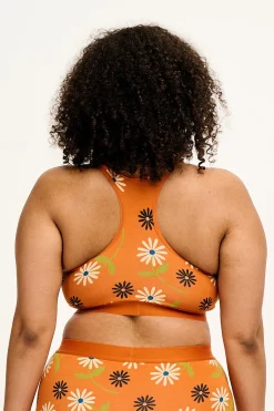 Best Iona - Racer Back Cotton & Bamboo Crop Top in Veronica Print All Tops & Tees|All Underwear