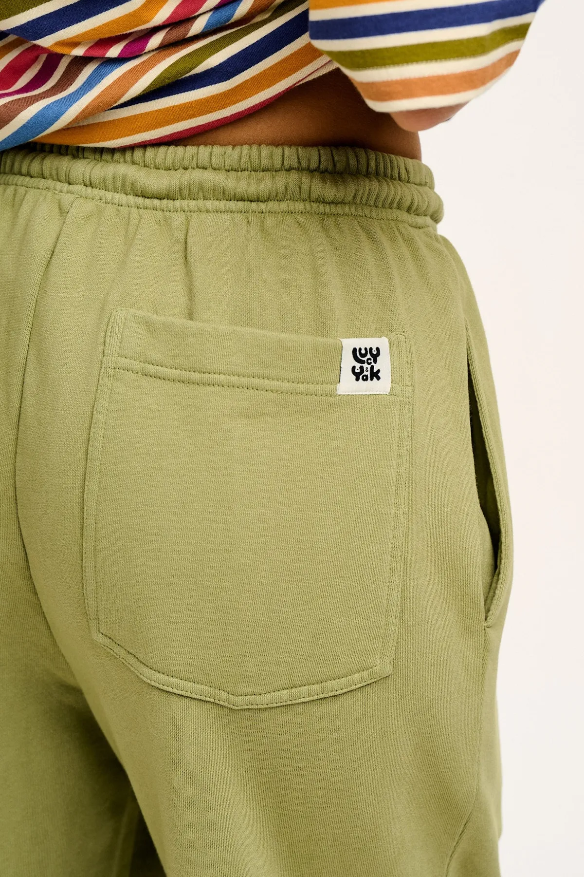 Online Jamie - Joggers in Mosstone Green All Bottoms|Joggers