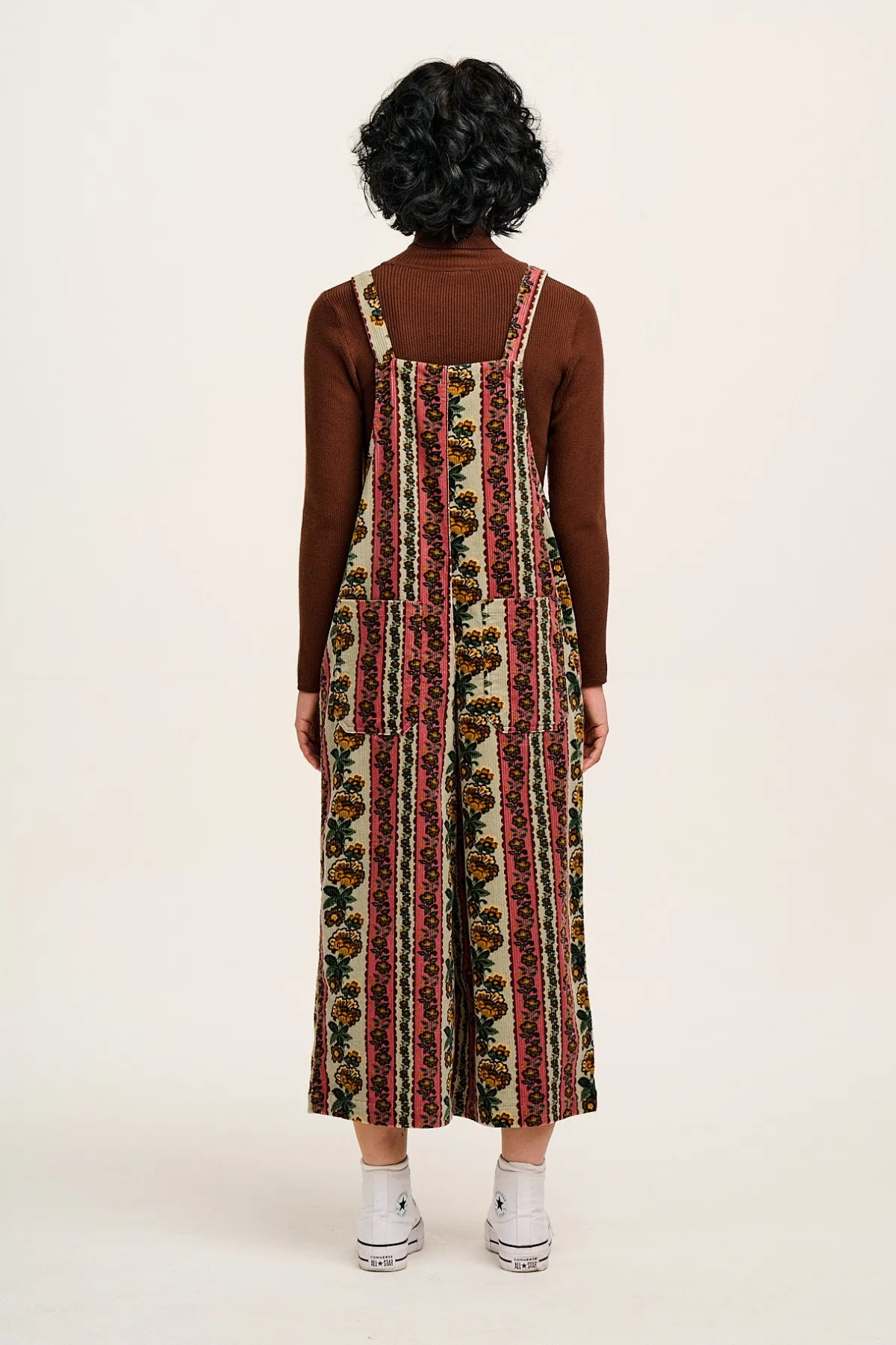 Online Jenny - Wide Leg Corduroy Dungarees in Betsy Floral Print All Dungarees|Jenny - Wide Leg