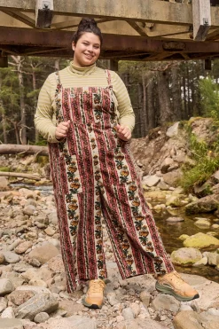 Online Jenny - Wide Leg Corduroy Dungarees in Betsy Floral Print All Dungarees|Jenny - Wide Leg